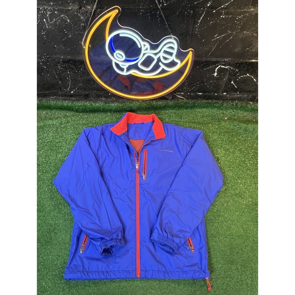 Vineyard Vines Jacket Mens‎ Small Blue Full Zip Active Performance Preppy Golf